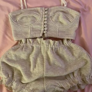 Cute lolita cream colored two piece set